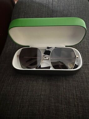 Kate Spade Polarized Silver Frame Sunglasses with Gray Gradient Lenses